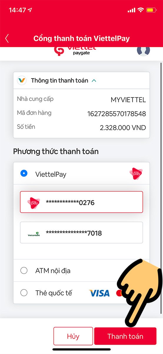 Đóng tiền cước internet Viettel Đóng tiền cước internet Viettel