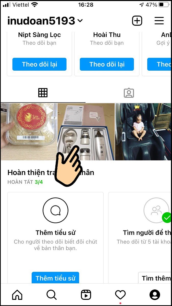 Chọn ảnh muốn ẩn Chọn ảnh muốn ẩn