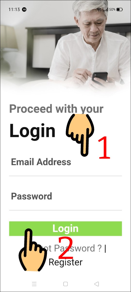 Nhập Email Address, Password và nhấn Login Nhập Email Address, Password và nhấn Login
