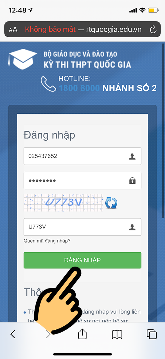 Truy cập vào trang web Truy cập vào trang web