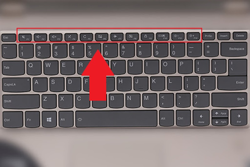 Kiểm tra phím từ F1 đến F12 xem có biểu tượng đèn bàn phím không