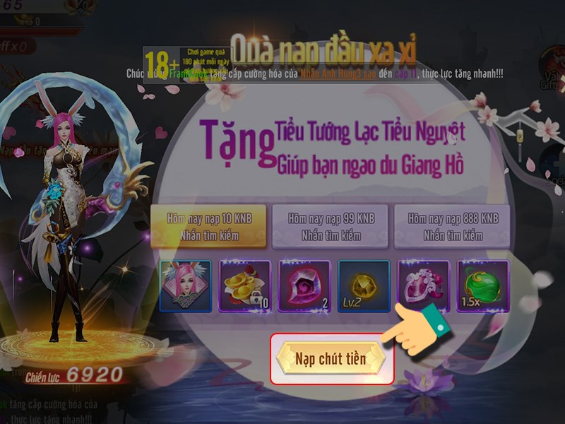 Chọn nạp chút tiền Chọn nạp chút tiền