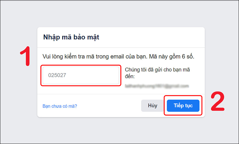 Nhập mã xác nhận