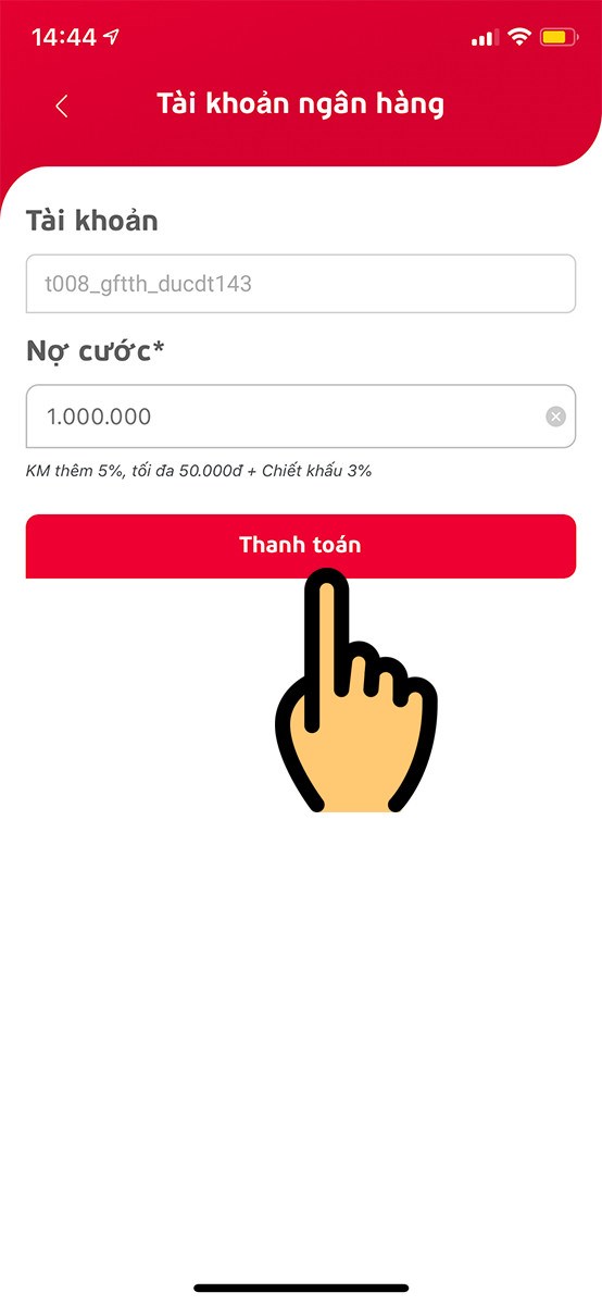 Chọn Thanh toán Chọn Thanh toán