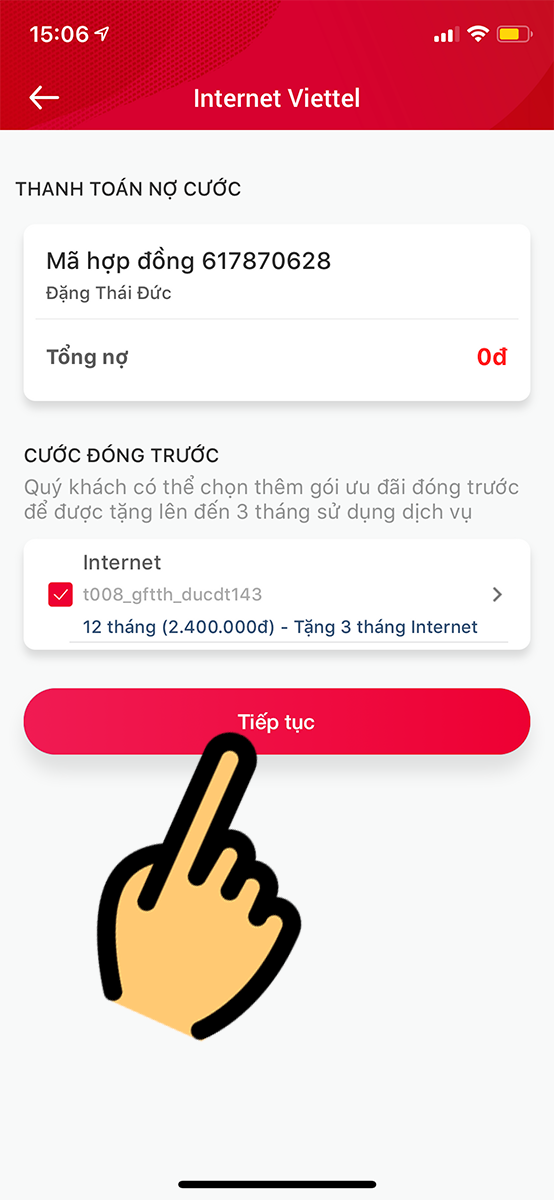 Bạn sẽ thấy mã hợp đồng kèm theo Tổng nợ Bạn sẽ thấy mã hợp đồng kèm theo Tổng nợ