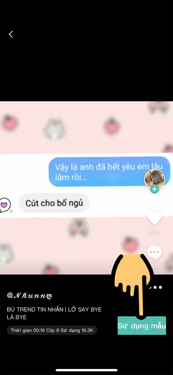 Chọn nút Sử dụng mẫu Chọn nút Sử dụng mẫu