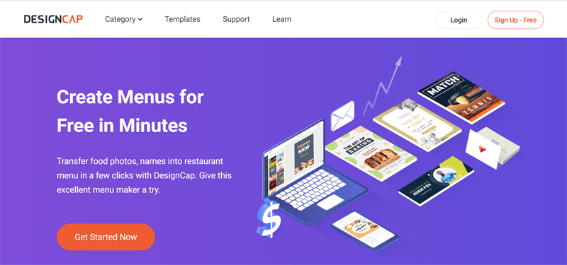 Phần mềm thiết kế menu online - DesignCap Phần mềm thiết kế menu online - DesignCap