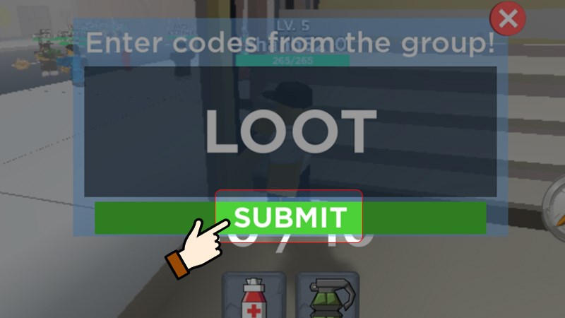 Nhấn chọn Submit để nhận quà Nhấn chọn Submit để nhận quà