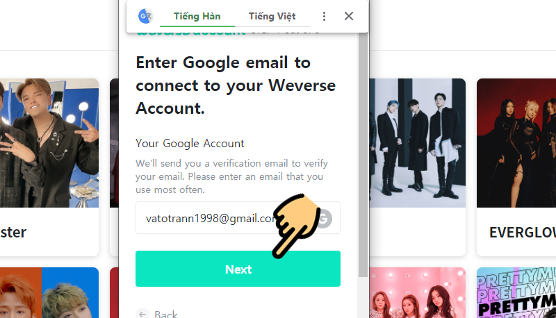 Nhấn Next Nhấn Next