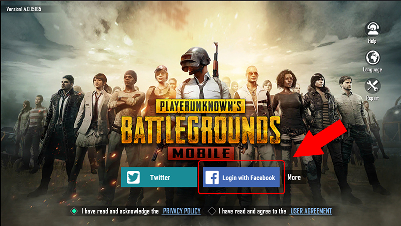 Đăng nhập PUBG bằng tài khoản Facebook hoặc Twitter
