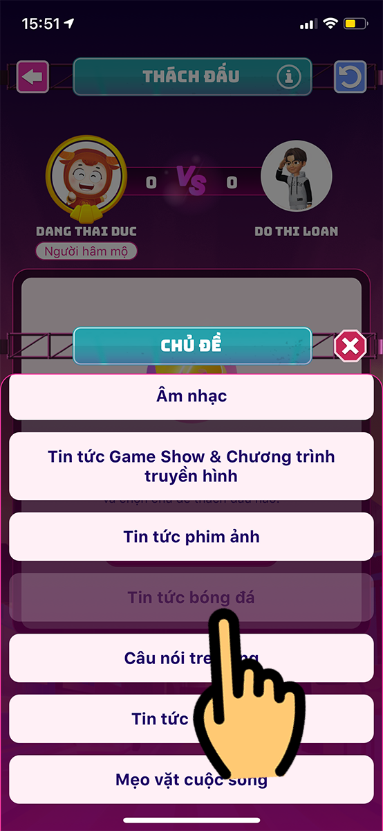 Chọn chủ đề bạn muốn Chọn chủ đề bạn muốn