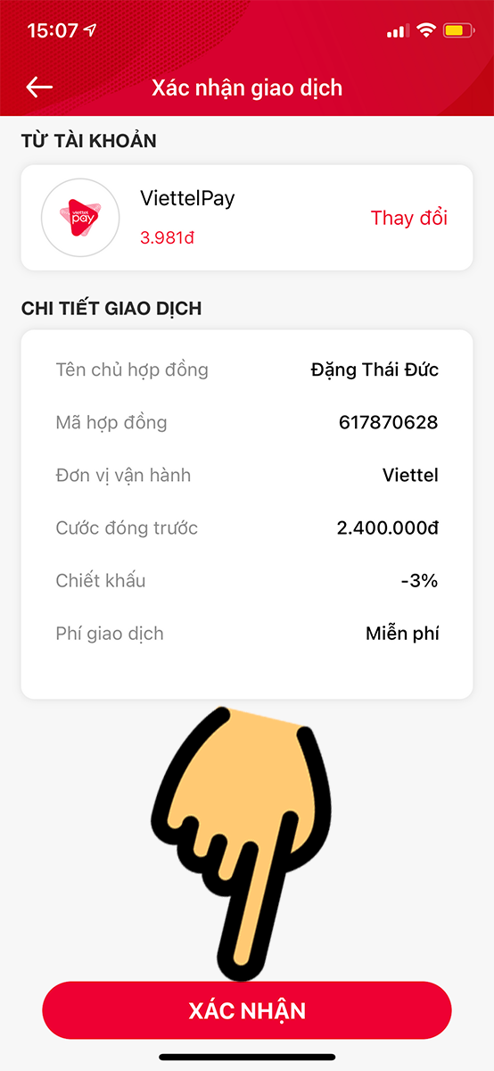 Bạn xem lại số tiền chi tiết giao dịch Bạn xem lại số tiền chi tiết giao dịch