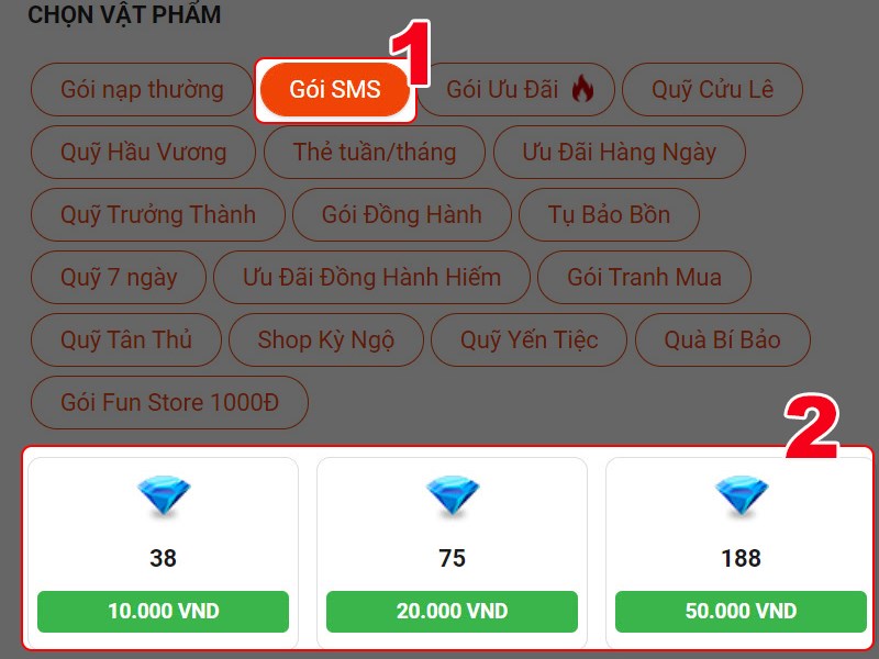 Chọn gói Chọn gói