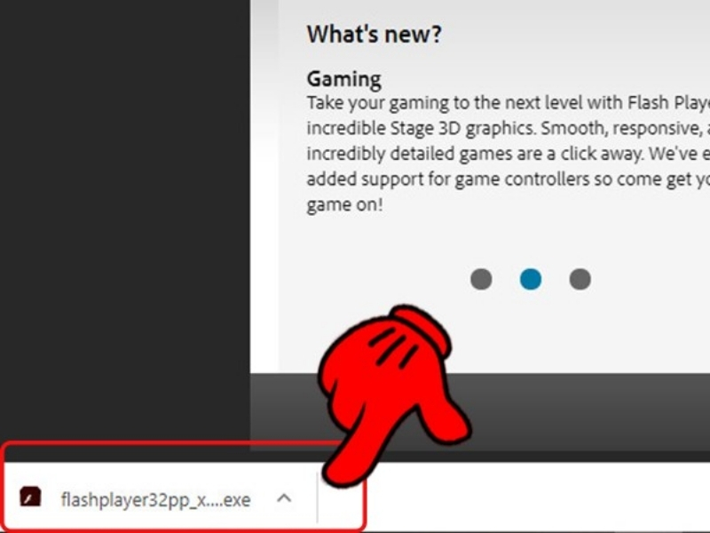 Tải phần mềm Adobe Flash Player về máy.