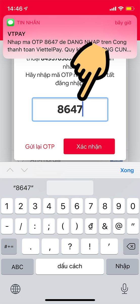 Nhập mã OTP Nhập mã OTP