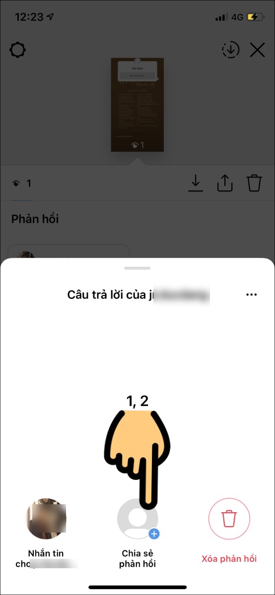Chọn mục Chia sẻ phản hồi Chọn mục Chia sẻ phản hồi