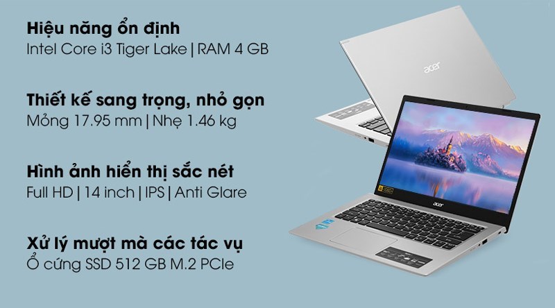 Acer Aspire 5 A514 54 3204 i3 1115G4/4GB/512GB/Win10 (NX.A23SV.009) Acer Aspire 5 A514 54 3204 i3 1115G4/4GB/512GB/Win10 (NX.A23SV.009)