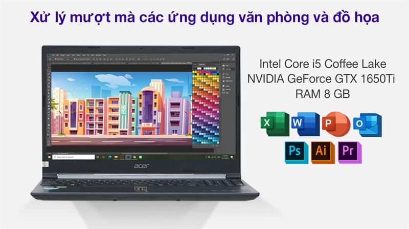 Acer Aspire 7 A715 75G 52S5 i5 9300H/8GB/512GB/4GB GTX1650Ti/Balo/Win10 (NH.Q85SV.002) Acer Aspire 7 A715 75G 52S5 i5 9300H/8GB/512GB/4GB GTX1650Ti/Balo/Win10 (NH.Q85SV.002)