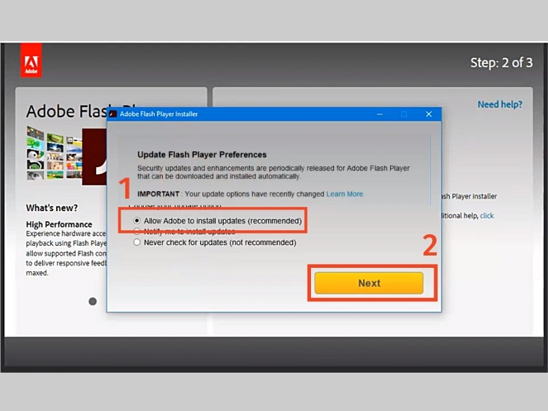 Tải phần mềm Adobe Flash Player về máy.