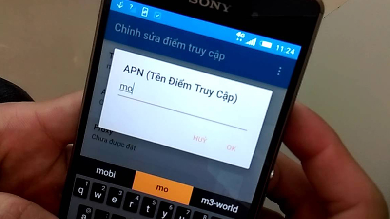 Hình minh họa đổi APN trên điện thoại