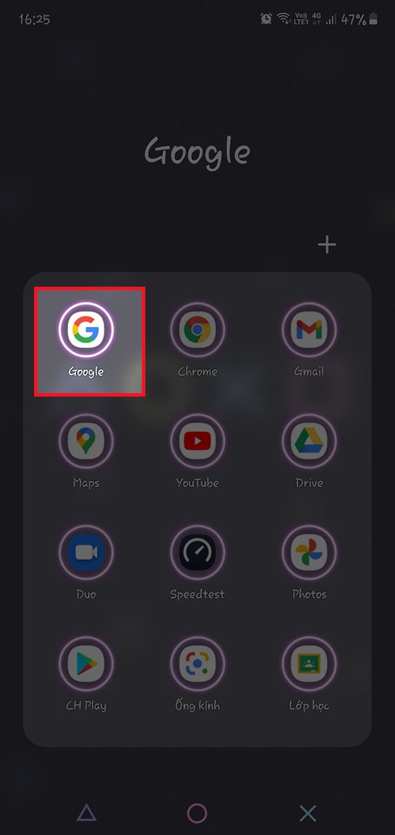 Mở ứng dụng Google Mở ứng dụng Google