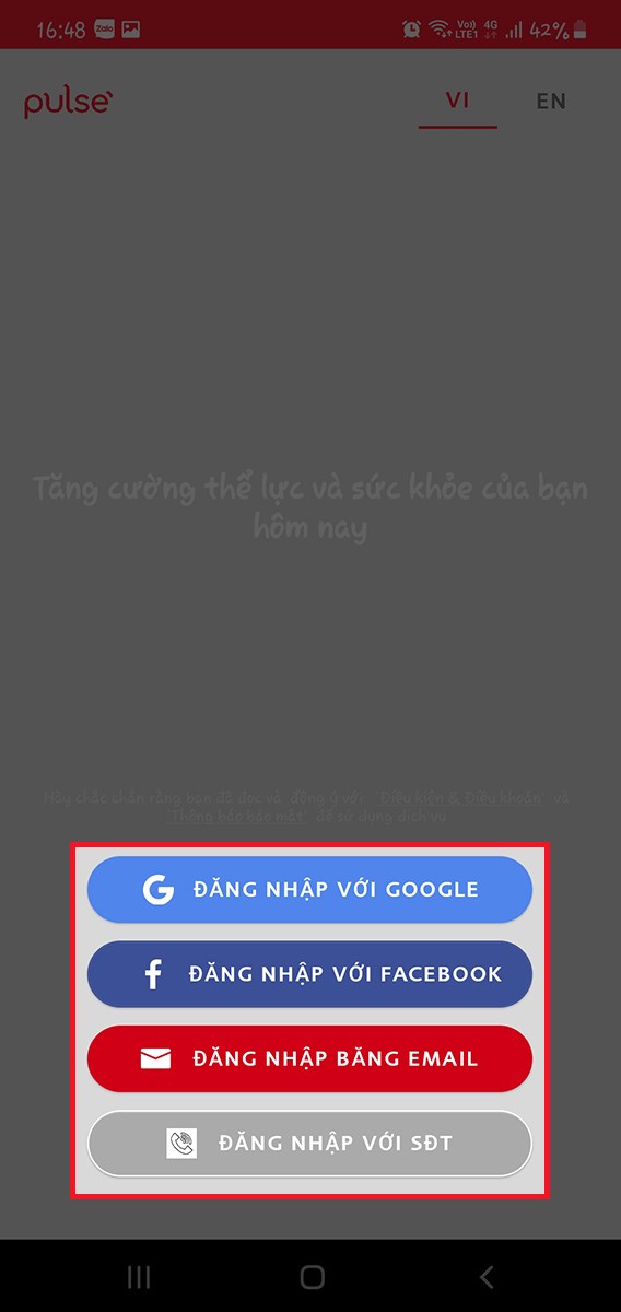 chọn hình thức đăng nhập chọn hình thức đăng nhập