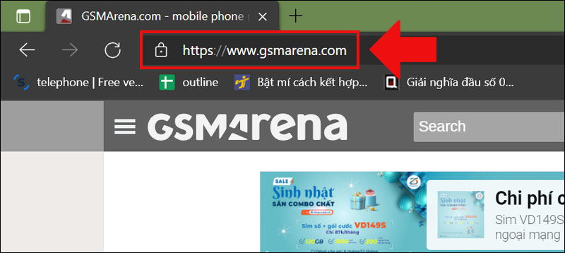 Bạn truy cập trang web để xem cấu hình điện thoại