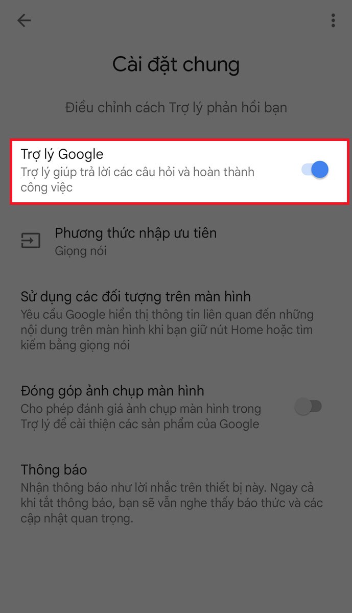 Chuyển chế độ từ bật sang tắt Chuyển chế độ từ bật sang tắt