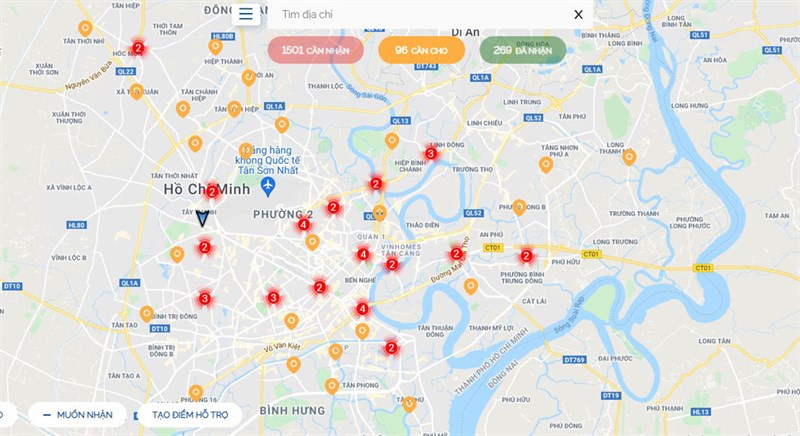 Bản đồ cứu trợ - SOSmap Bản đồ cứu trợ - SOSmap