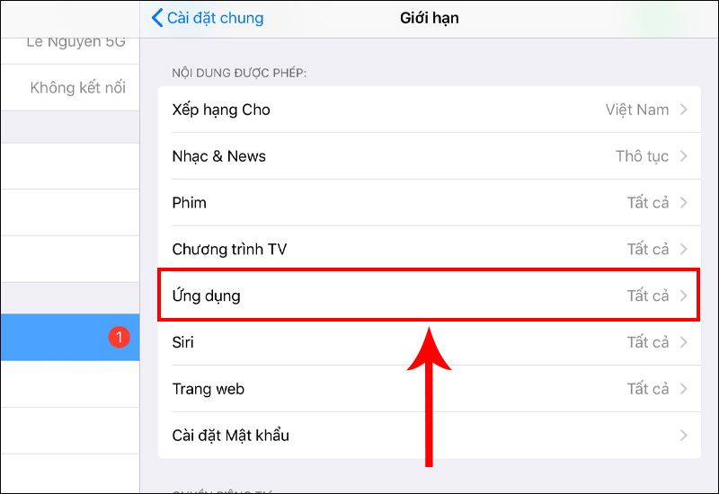 Chon tiếp Ứng dụng