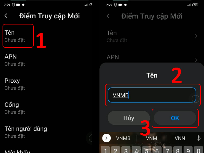 Đặt tên cho APN