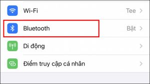 Vào phần Bluetooth