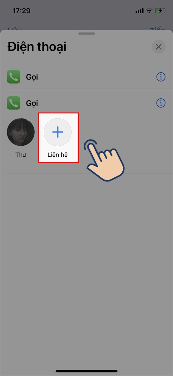 Lúc này bạn hãy chọn vào Liên hệ. Lúc này bạn hãy chọn vào Liên hệ.