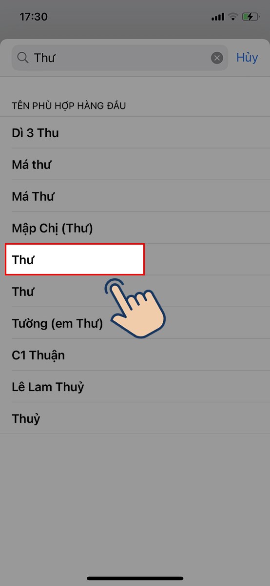 Lúc này chọn vào số liên hệ mà bạn muốn quay số nhanh. Lúc này chọn vào số liên hệ mà bạn muốn quay số nhanh.