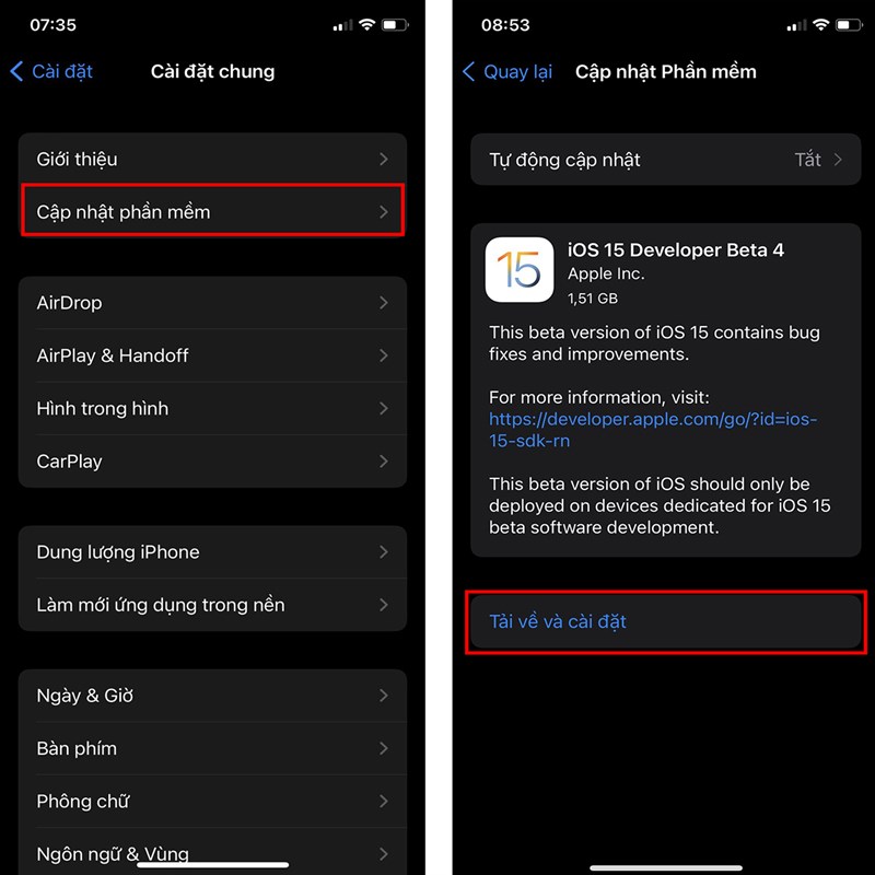 Cách cập nhật iOS 15 Beta 4-4 Cách cập nhật iOS 15 Beta 4-4
