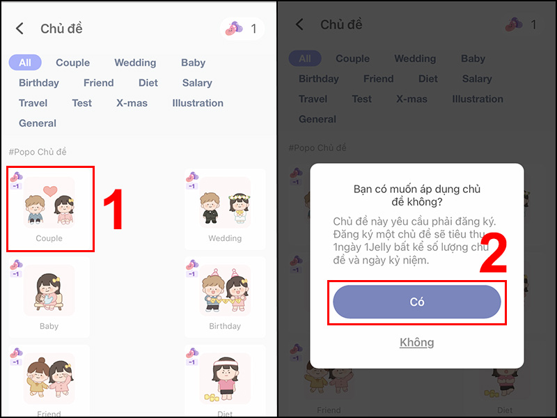 Chọn chủ đề mà bạn yêu thích
