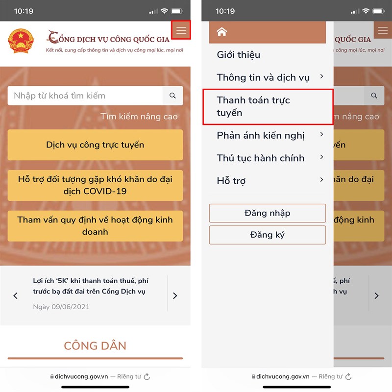Cách đóng thuế đất online-1 Cách đóng thuế đất online-1