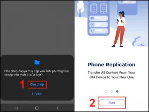 Chọn Start để khởi động ứng dụng