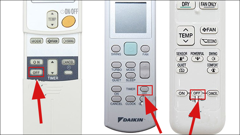 Hẹn giờ tắt máy lạnh Daikin