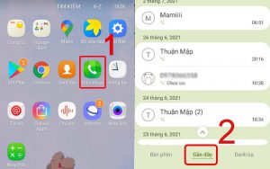 Xem cuộc gọi gần đây trên điện thoại Android