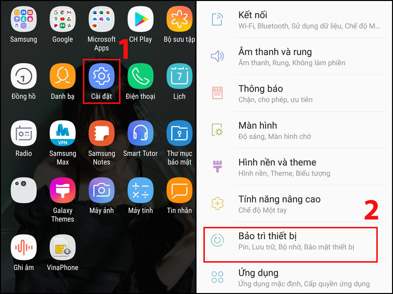 Chọn Bảo trì thiết bị