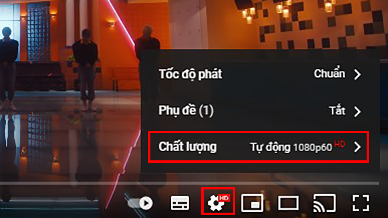 Điều chỉnh chất lượng video