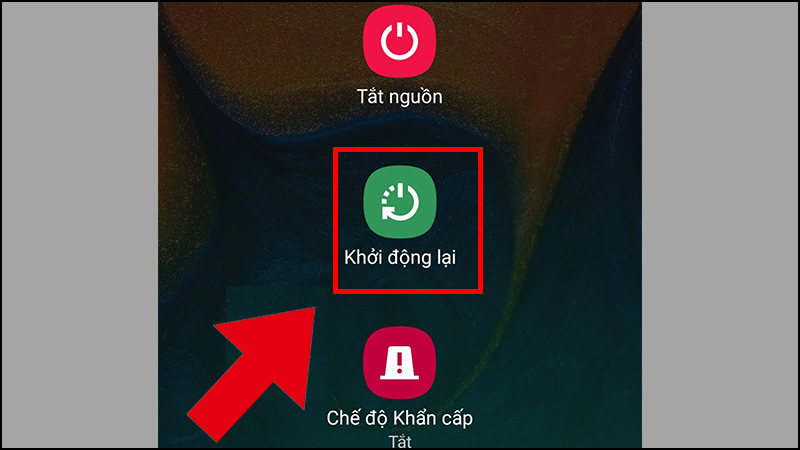 Khởi động lại điện thoại