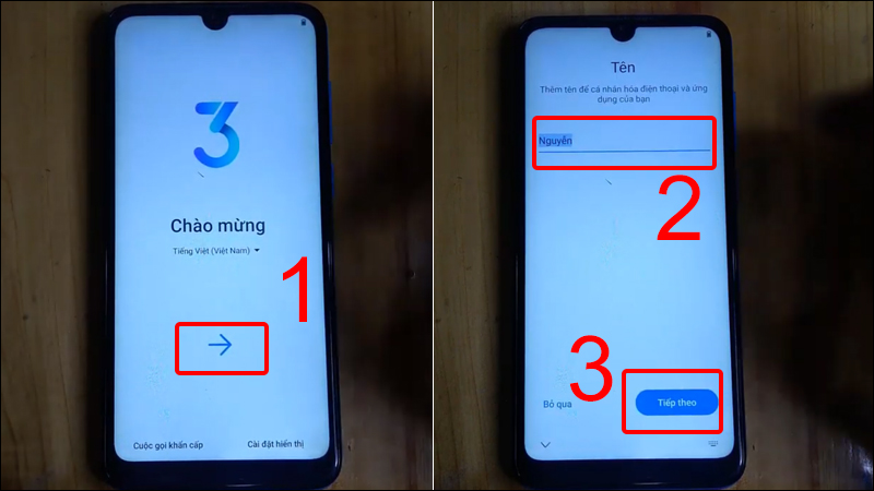 Nhập tên cho thiết bị