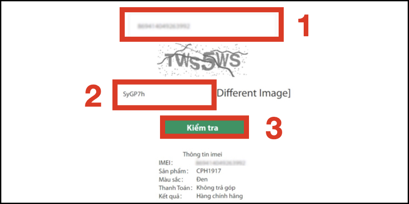 Nhập IMEI