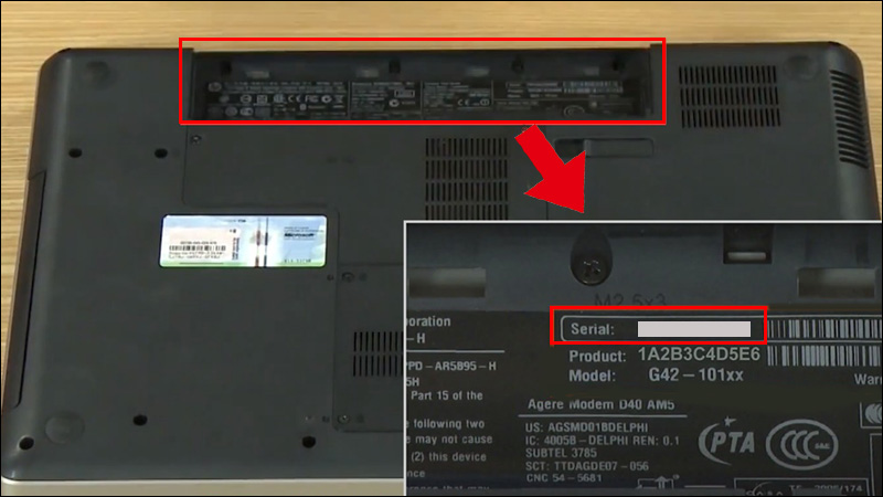 cach-kiem-tra-bao-hanh-laptop-hp-bang-imei-serial-number202 Số seri được in trong ngăn chứa pin