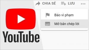 Mở bản chép lời video trên YouTube