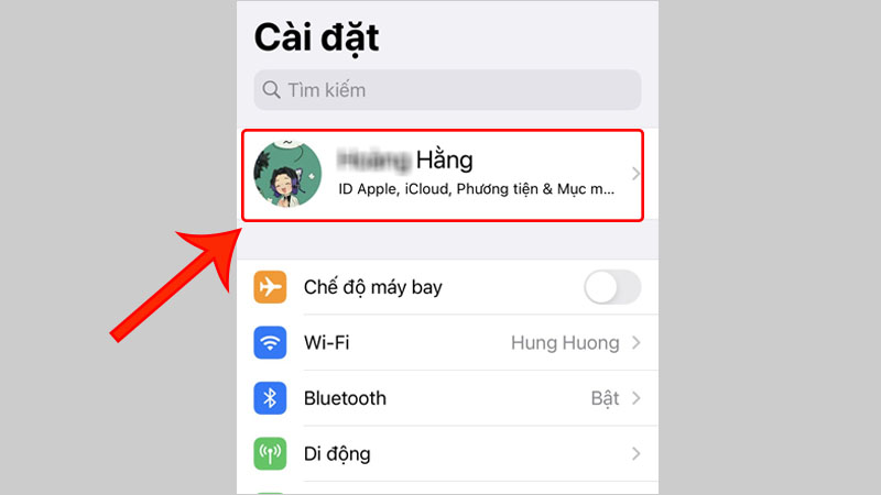 Mục Quản lý cài đặt ID Apple và iCloud trên iPhone đã được mở lại