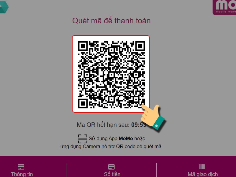 Quét mã QR để thanh toán Quét mã QR để thanh toán