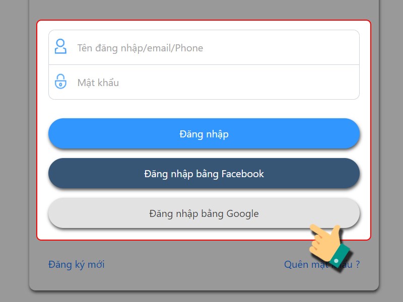 Đăng nhập tài khoản game của bạn Đăng nhập tài khoản game của bạn
